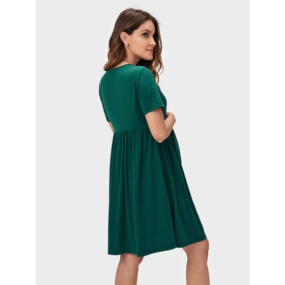 BASICS Maternity Solid Smock Dress - Picture 6 of 8